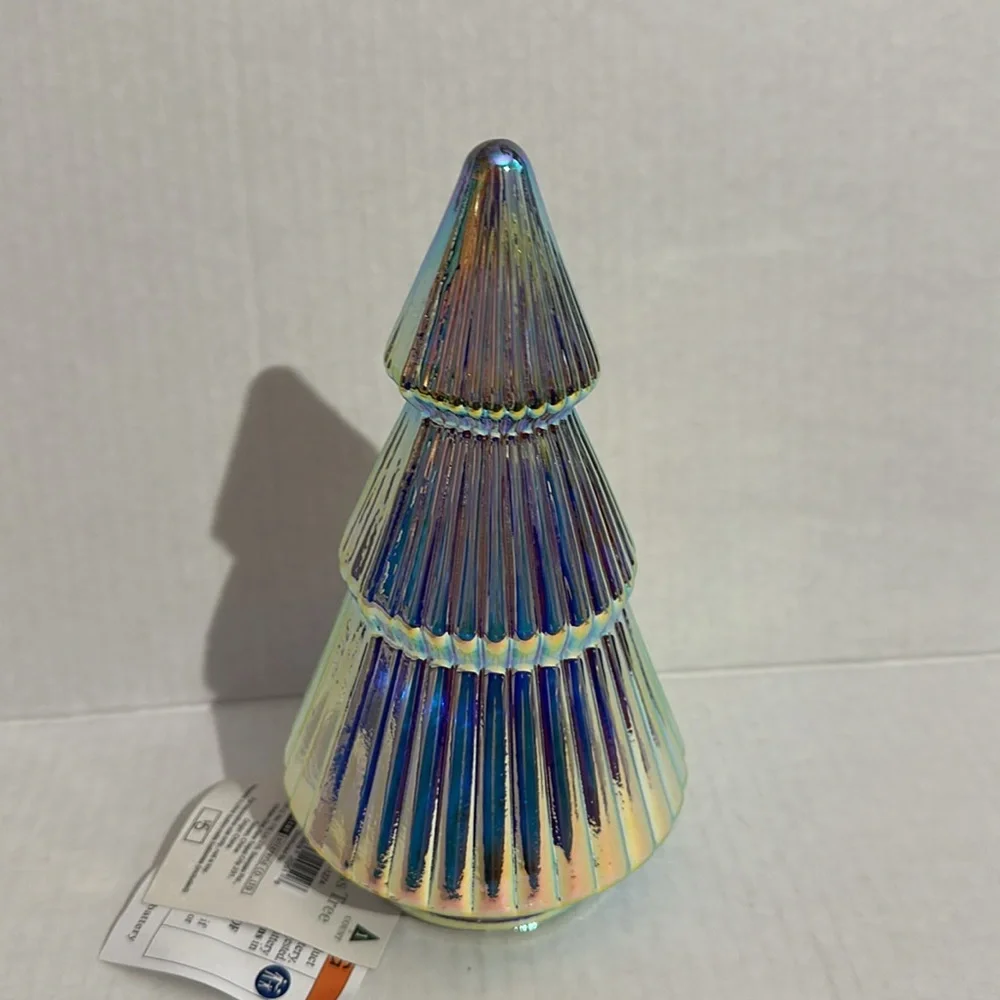 Lit Glass Christmas Tree Iridescent Christmas Tree From Target